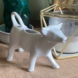 Pillivuyt 4 oz White Porcelain Cow Creamer Made in France